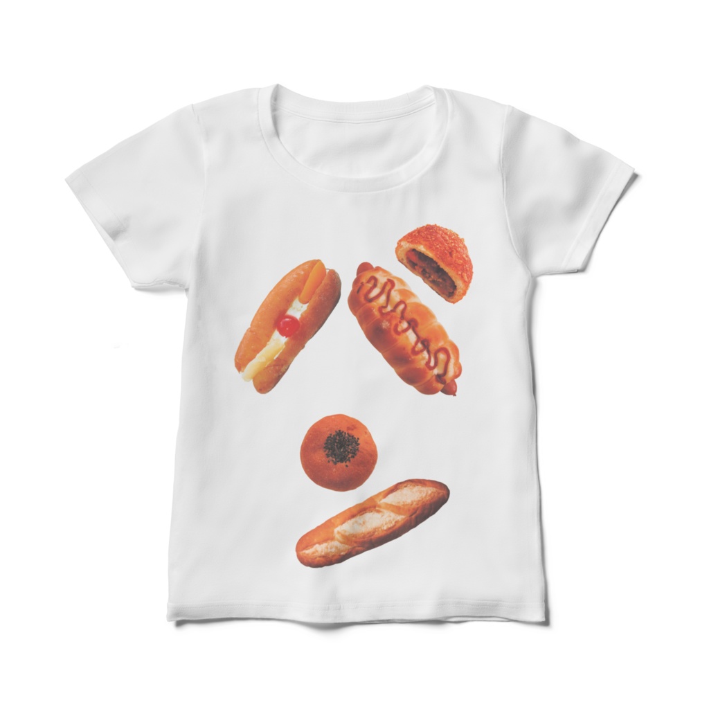 パンのパン文字Tシャツ レディースTシャツ（M,L)
