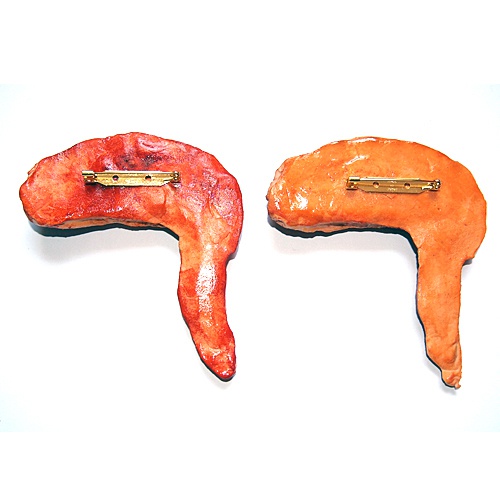 1/1リアルサイズのこんがり手羽先食品サンプルのブローチ