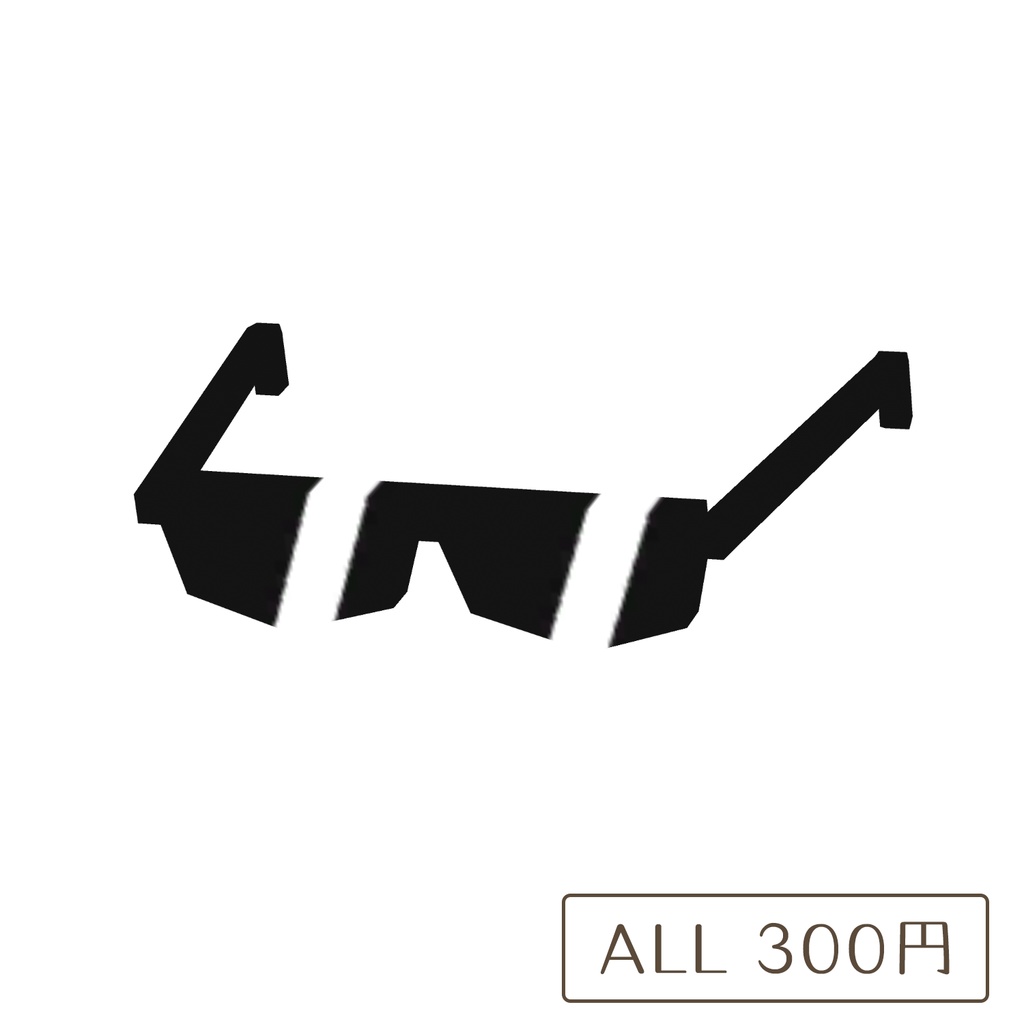 ローポリのサングラスの3Dモデル