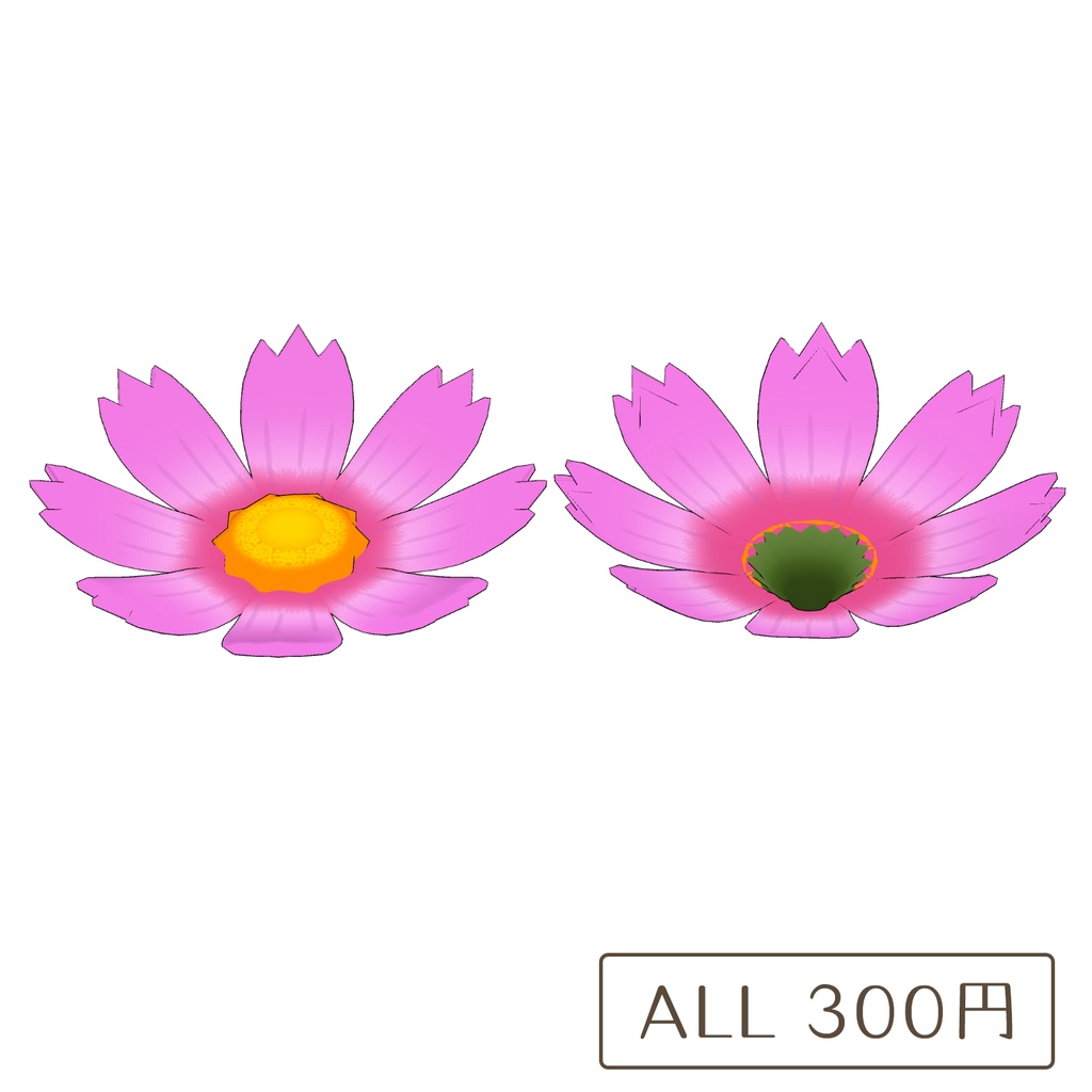 コスモスの髪飾り