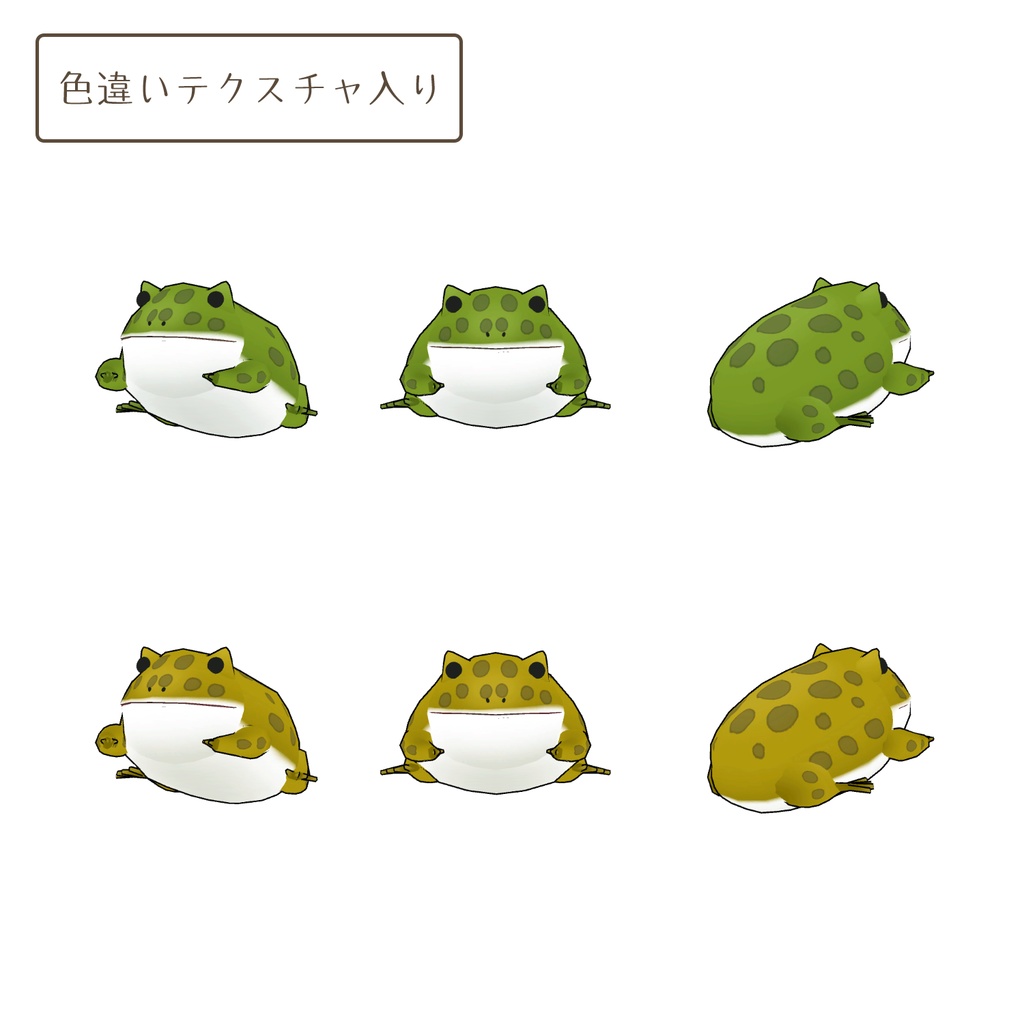ベルツノガエルの3Dモデル