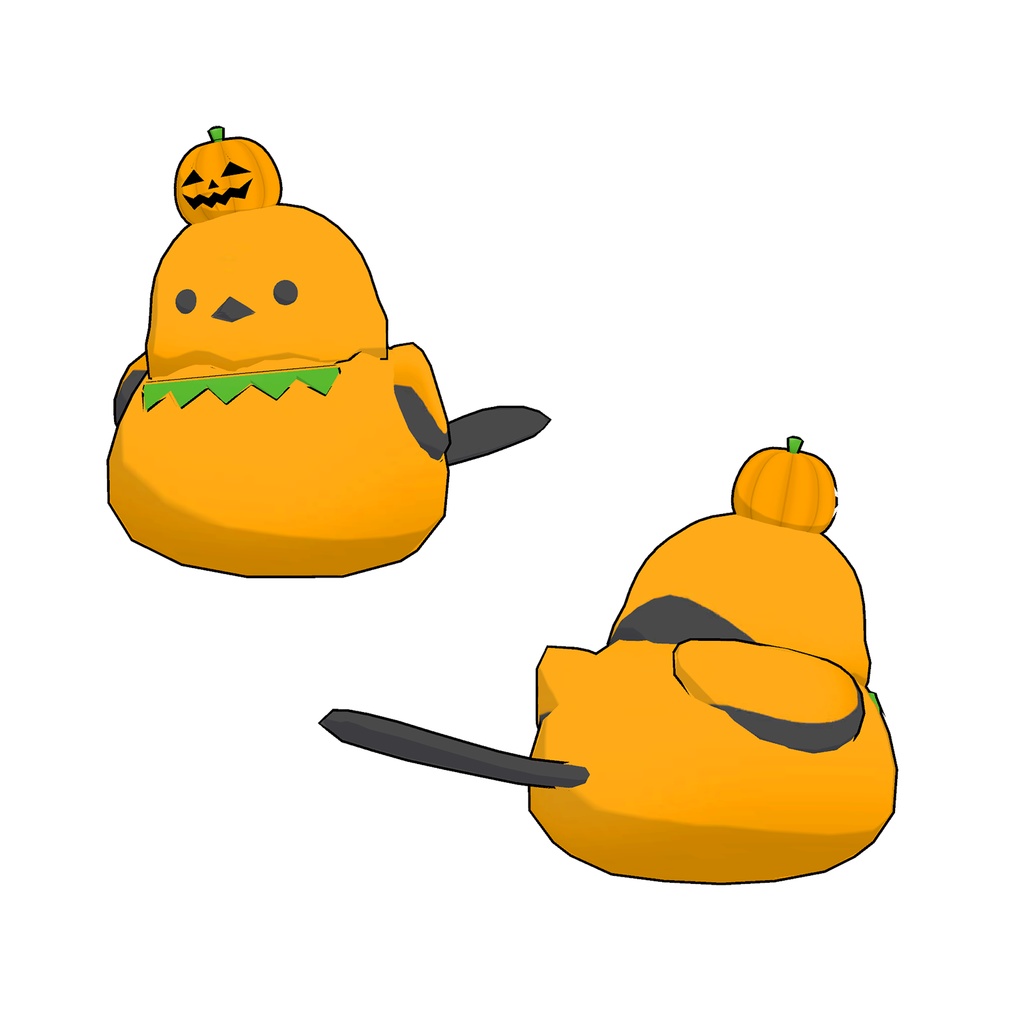 シマエナガ(ハロウィンver.)の3Dモデル