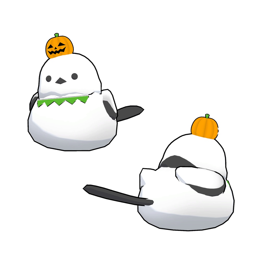 シマエナガ(ハロウィンver.)の3Dモデル