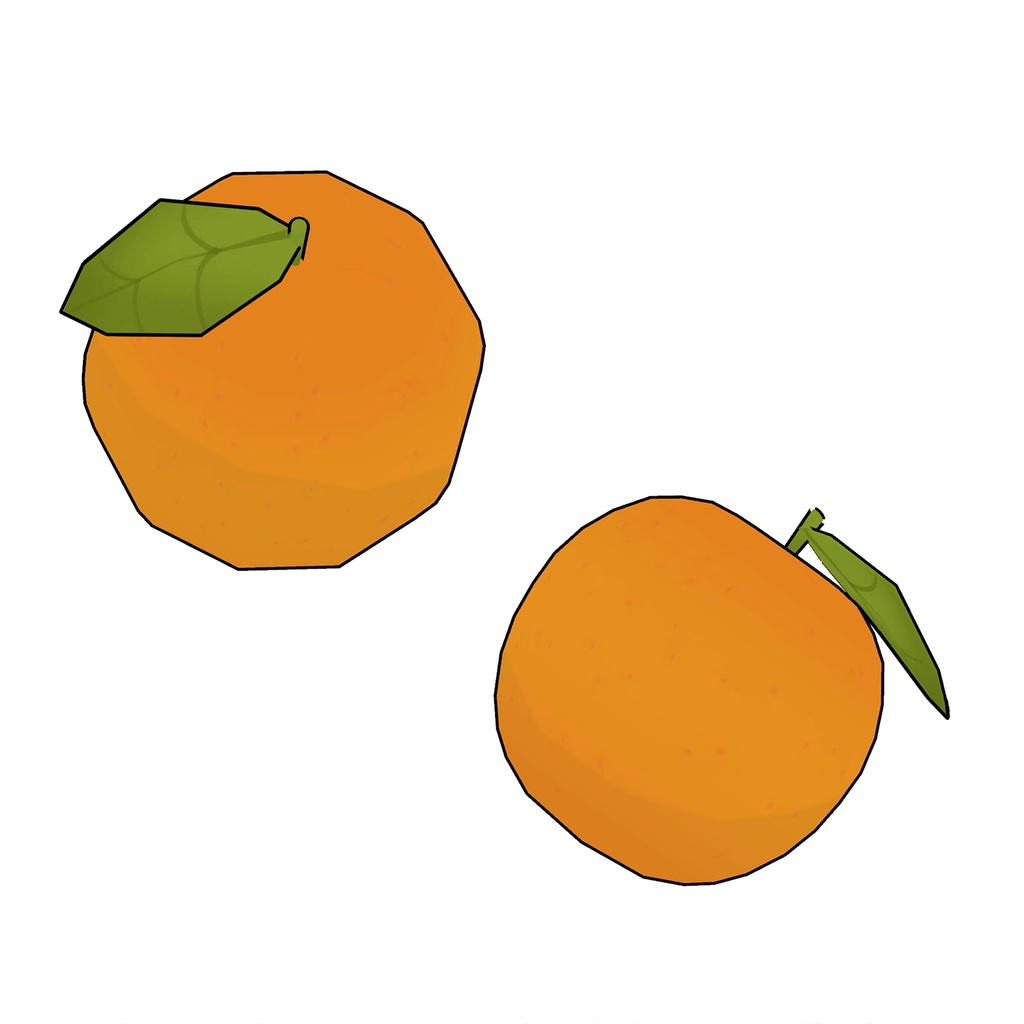 オレンジの3Dモデル