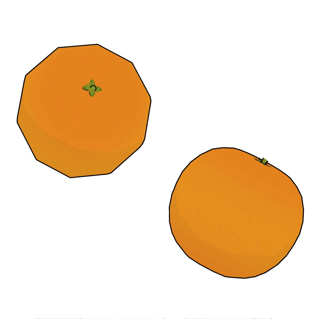 オレンジの3Dモデル