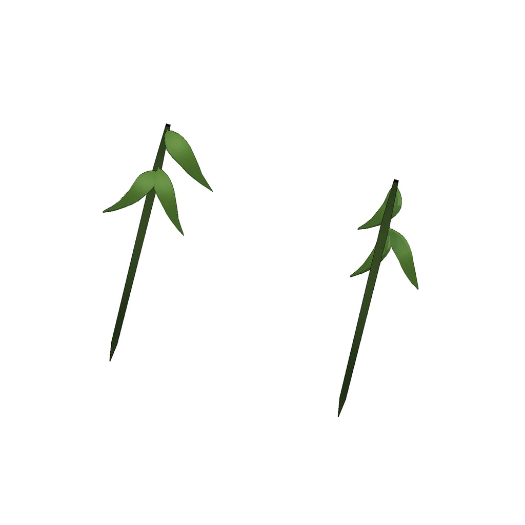 竹の葉の髪飾り