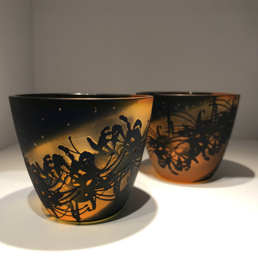 宵闇の彼岸花/ぐい呑み大