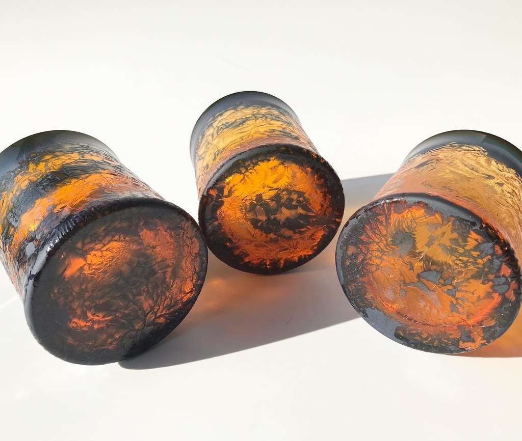 結霜グラス/夕焼け2