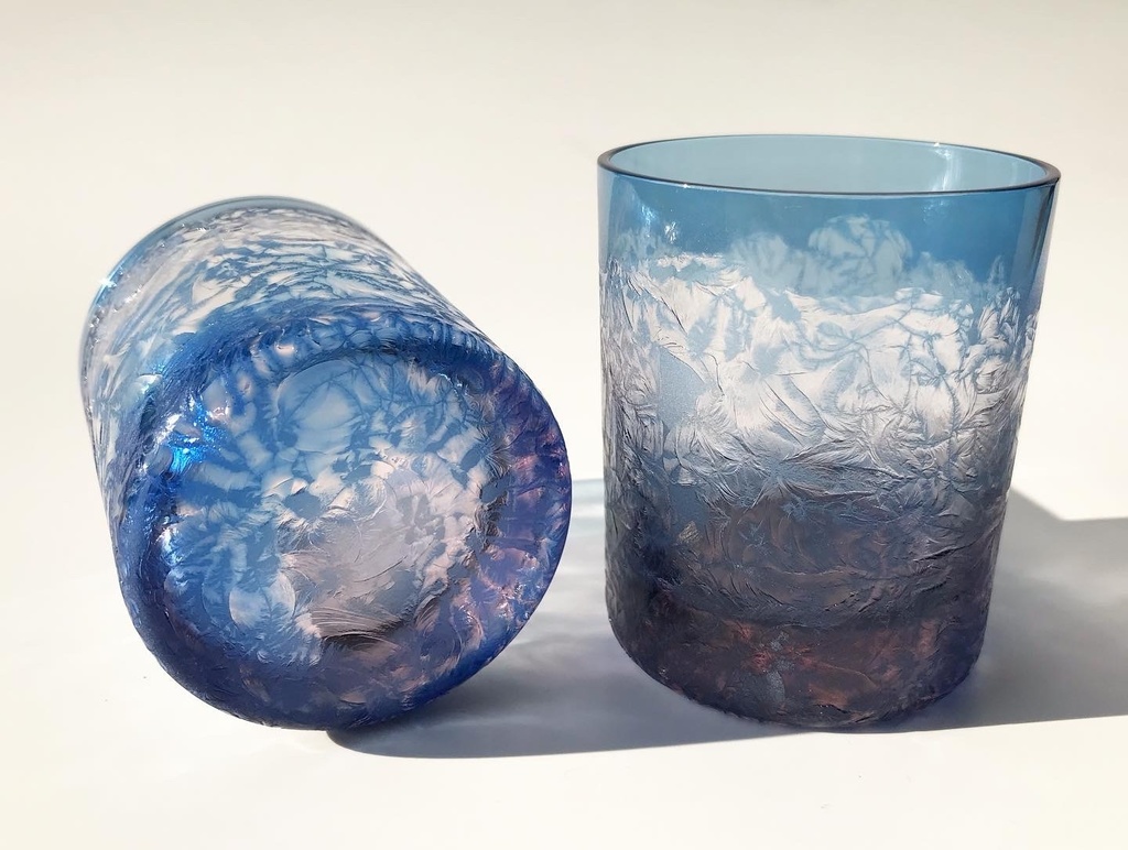 【完売】結霜グラス/仄桜＋水藍