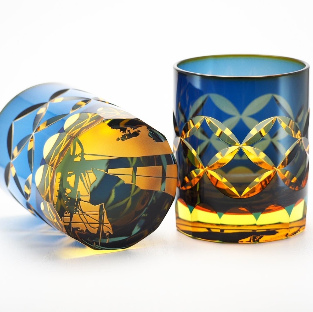 《TV番組紹介》夕焼け猫+七宝紋/切子《人気No.1》納期30日