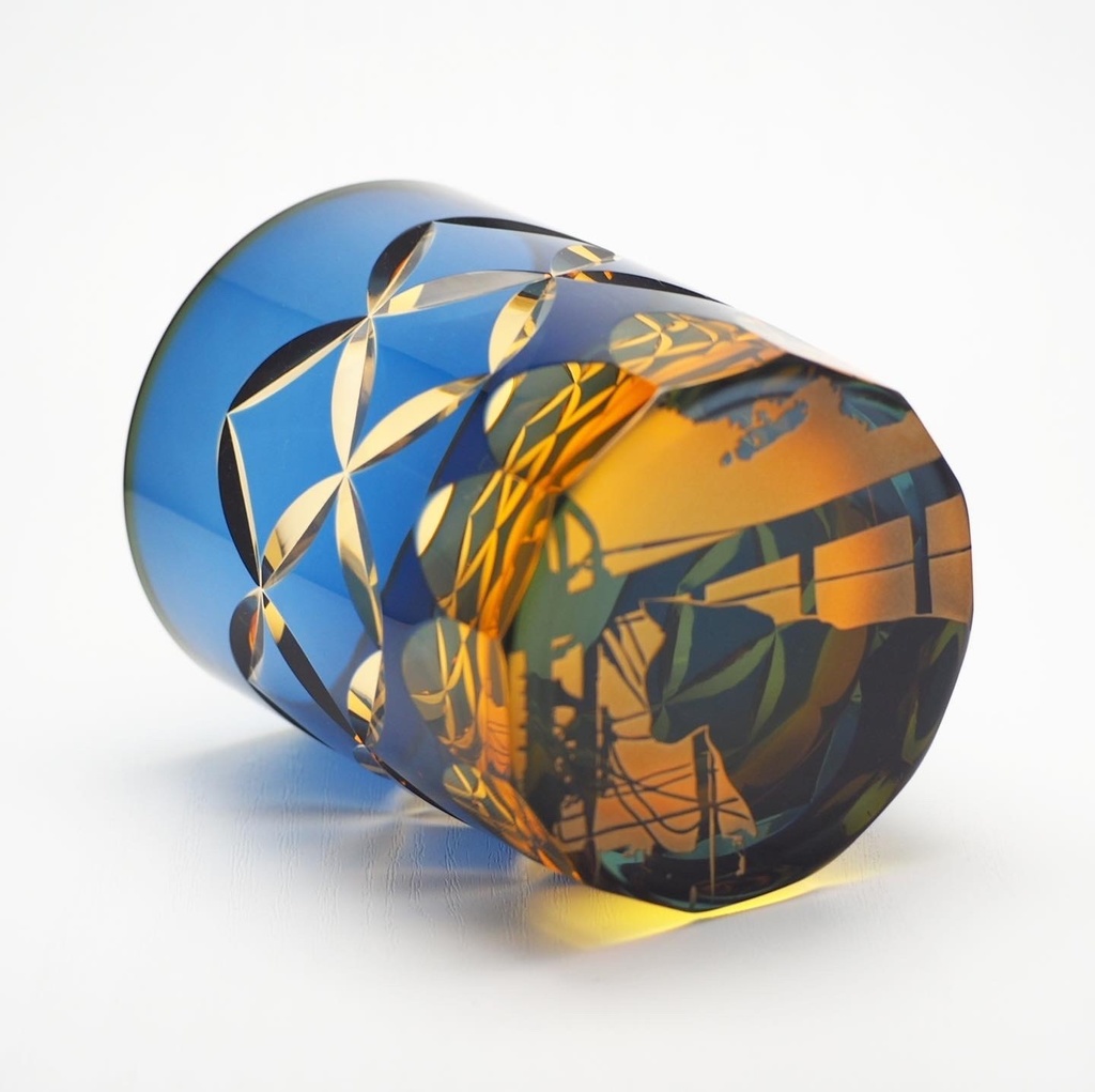 《TV番組紹介》夕焼け猫+七宝紋/切子《人気No.1》納期30日