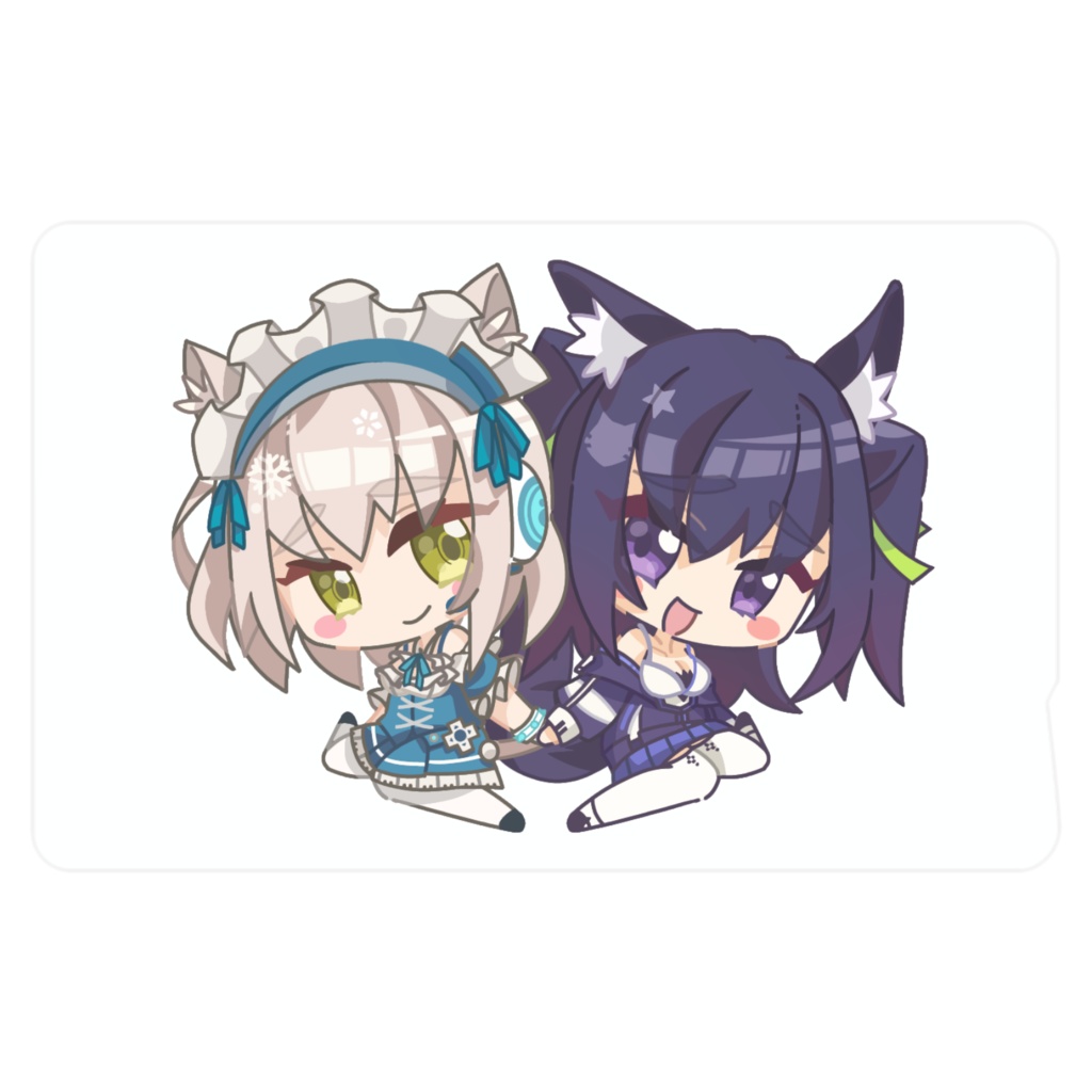 ◆ICカードステッカー（伊冬ユナ＆久遠たま）◆