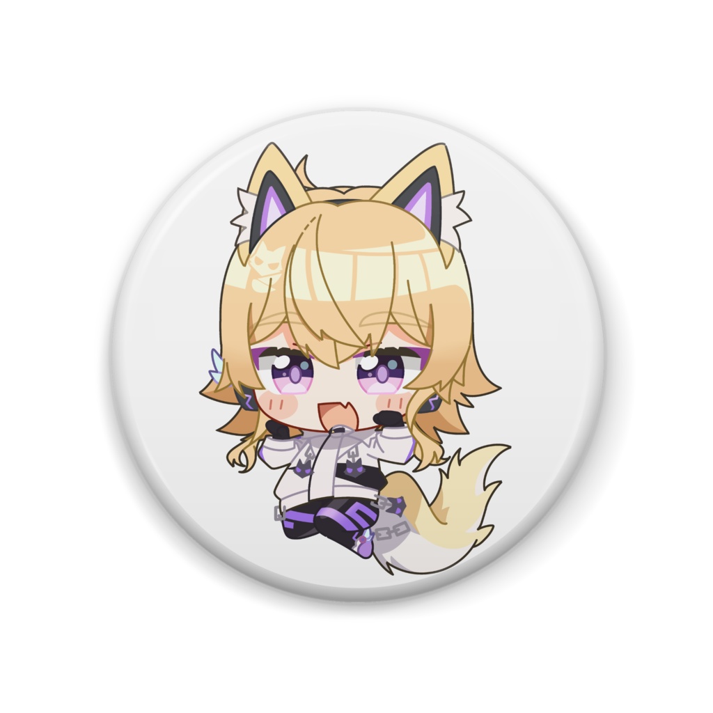 ◆缶バッチ（GuildCQ 間取かける ＳＤイラスト その１）◆