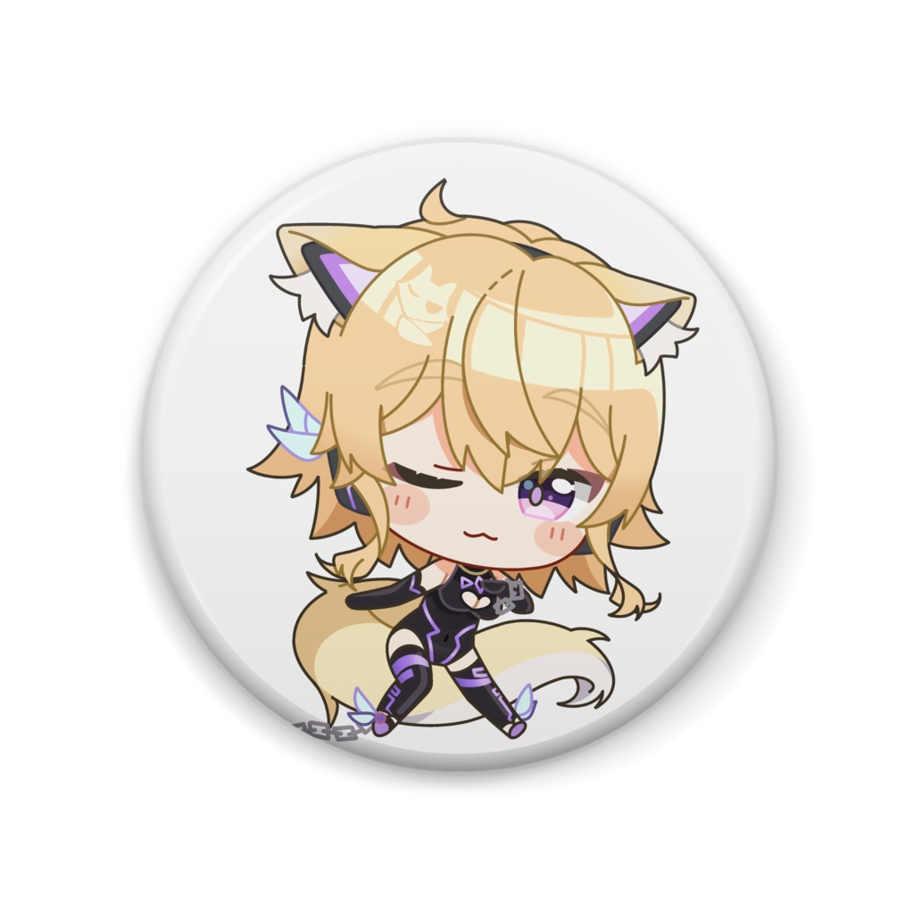 ◆缶バッチ（GuildCQ 間取かける ＳＤイラスト その２）◆