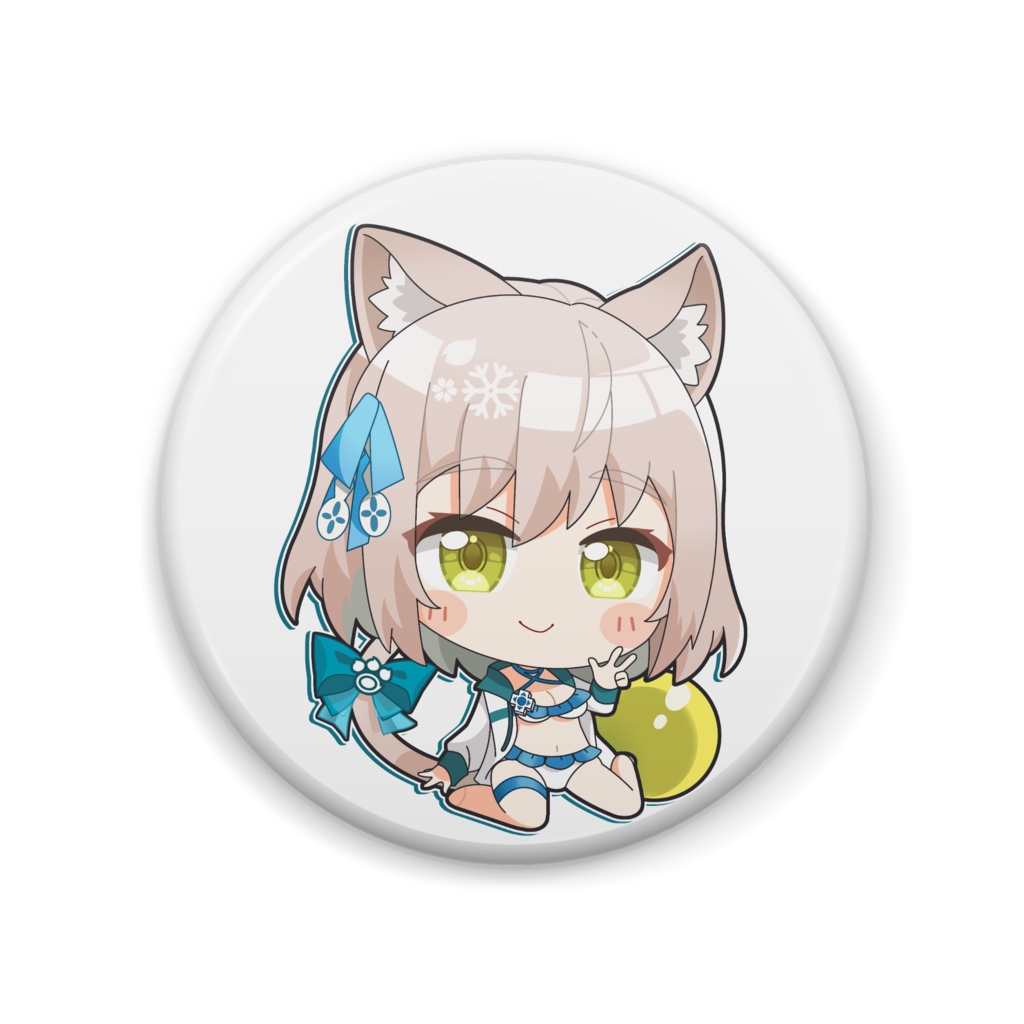 ◆缶バッチ(GuildCQ 伊冬ユナ 夏休みSDイラストその1)◆