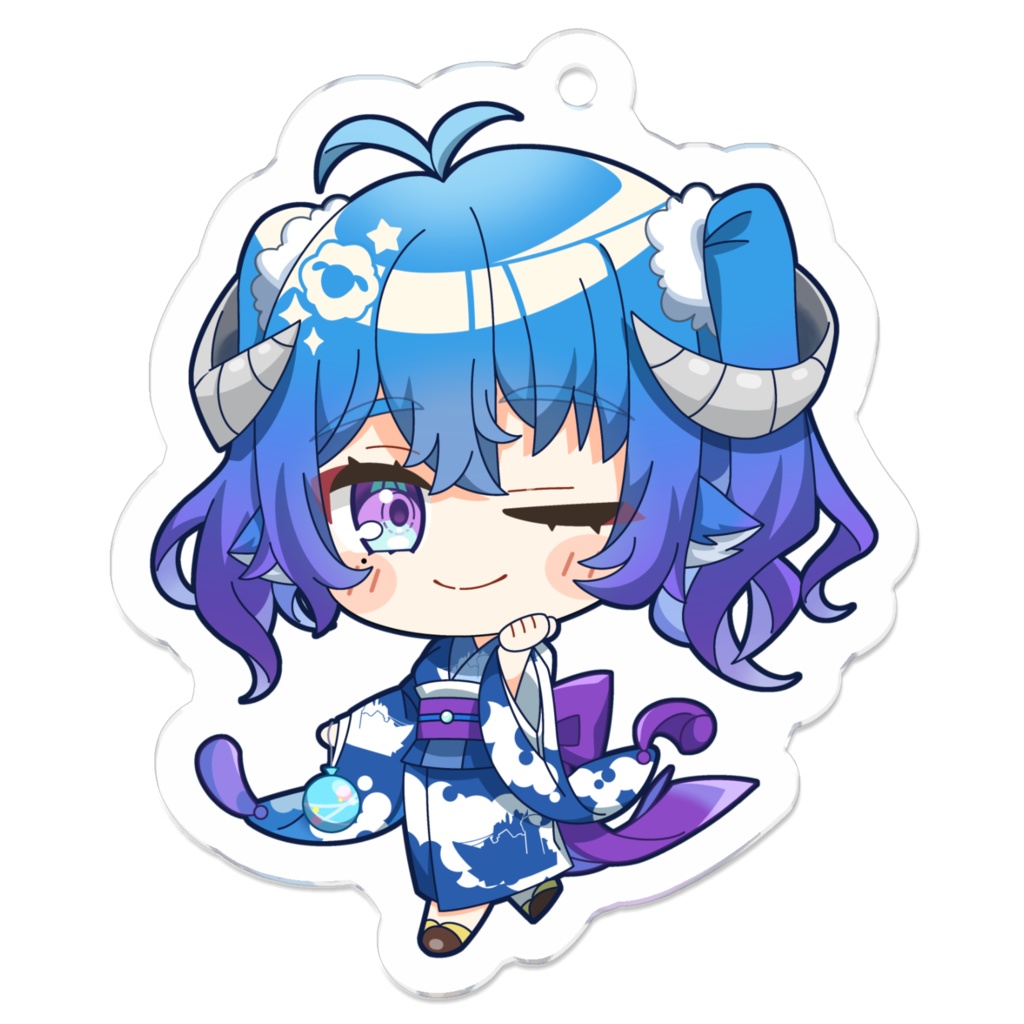 ◆アクリルキーホルダー（GuildCQ　薬袋アルマ　浴衣Ver　その１）◆