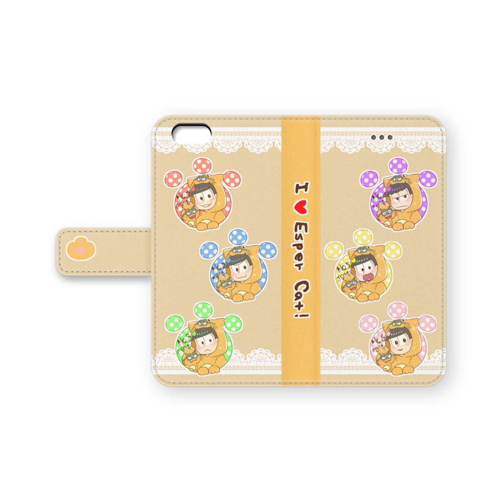 I Love Esper Cat ! 手帳型アイフォン6ケース