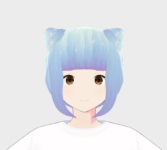 VRoid Custom Item Hair Preset: Neko Buns