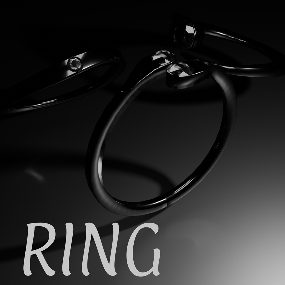【VRChat向け】Silver Ring　3type