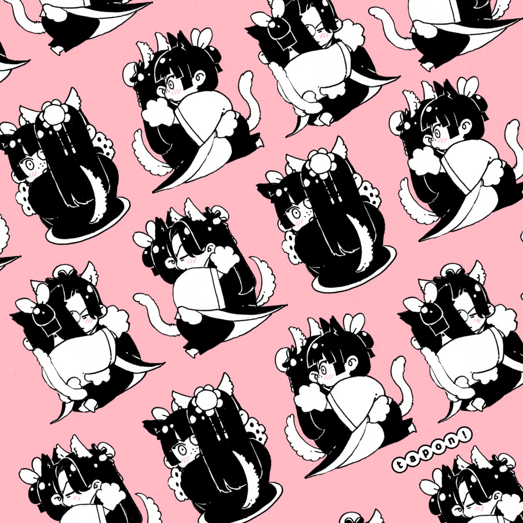 壬猫めがねふき２枚セット