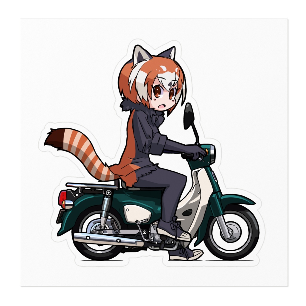 レッサーパンダとスーパーカブ ステッカー