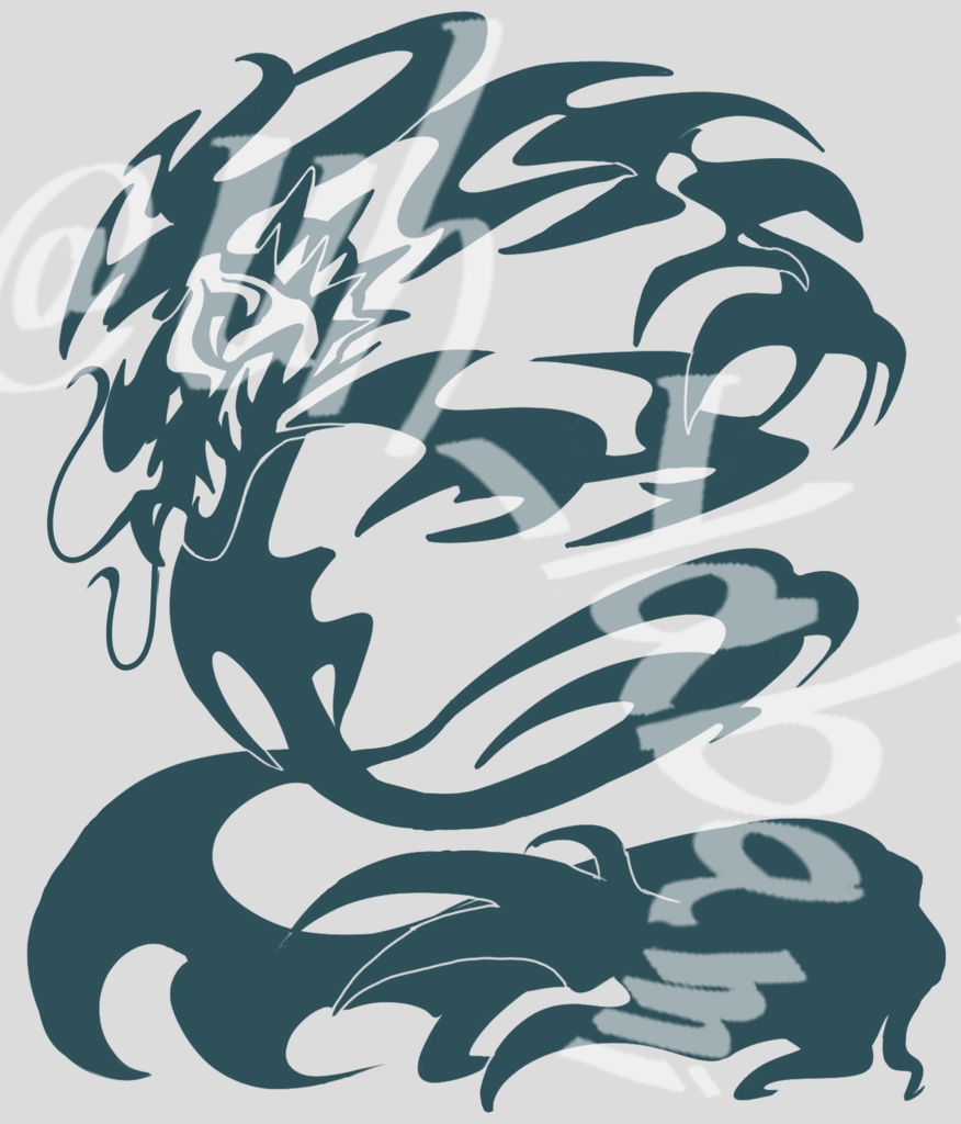 トライバル風龍