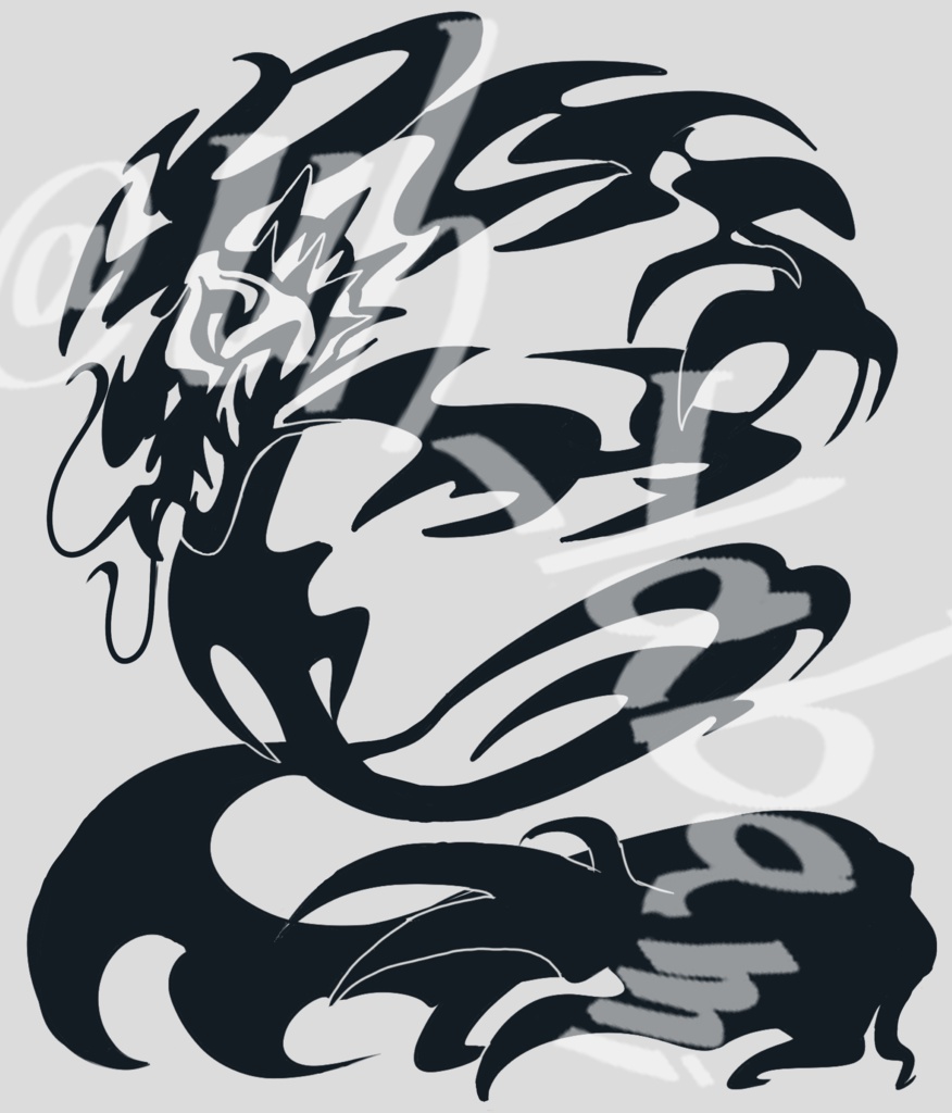 トライバル風龍