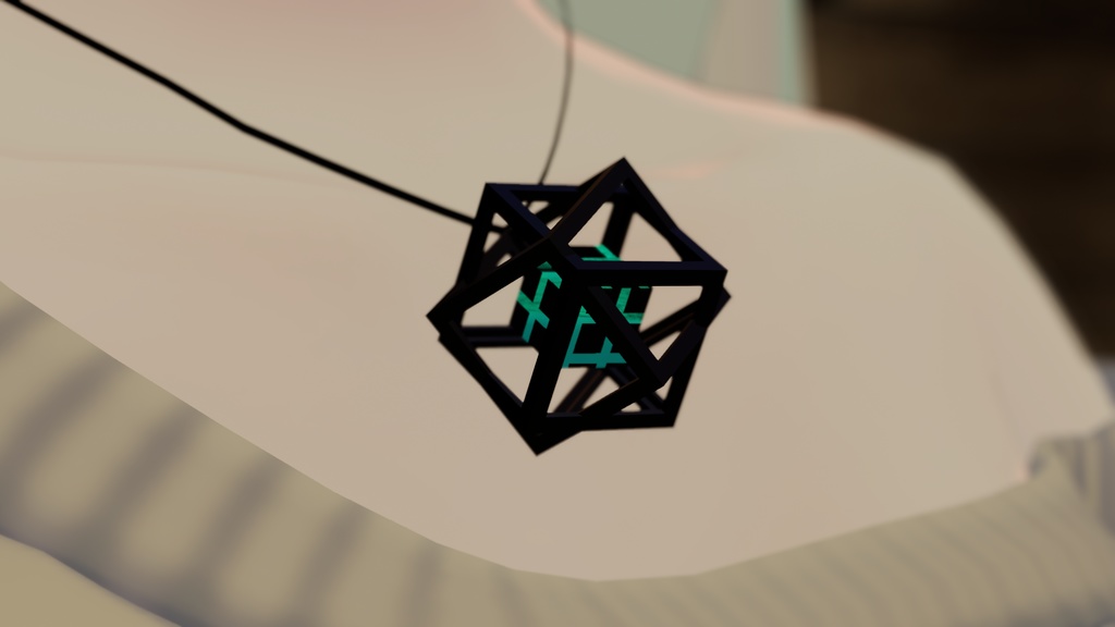 CubeCrystal Neckless (fbx, unitypackage)