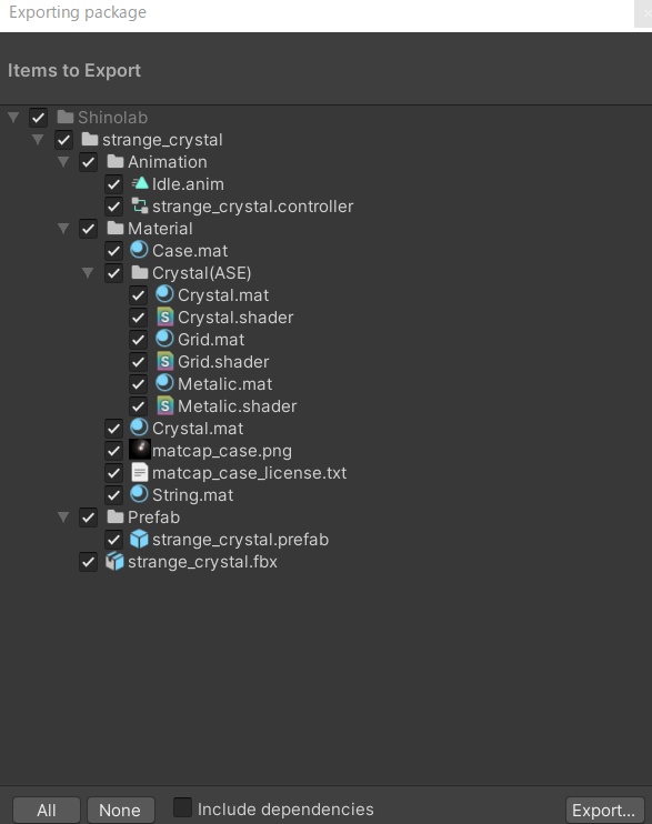 CubeCrystal Neckless (fbx, unitypackage)