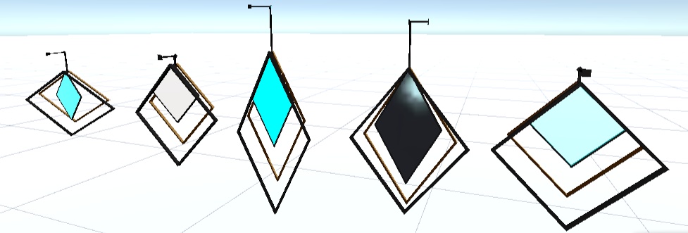SquareCrystal Earrings (fbx, unitypackage)