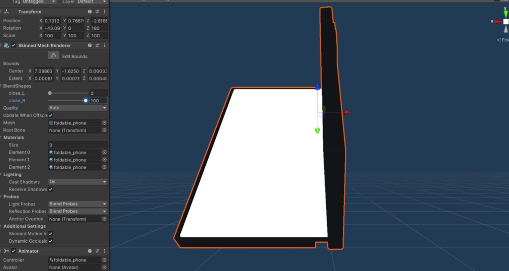 折りたたみスマホ (fbx, unitypackage)