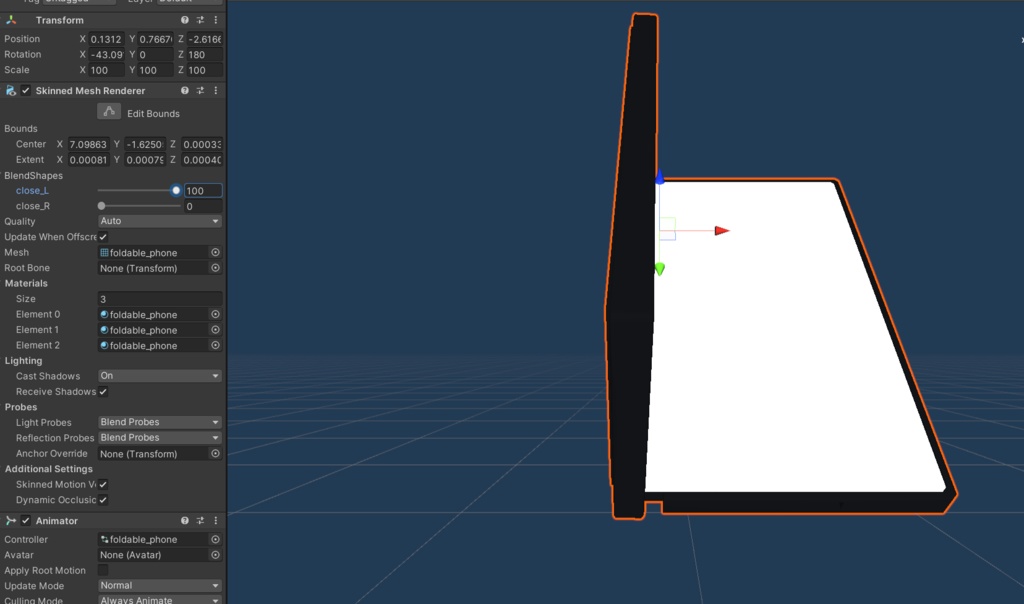 折りたたみスマホ (fbx, unitypackage)