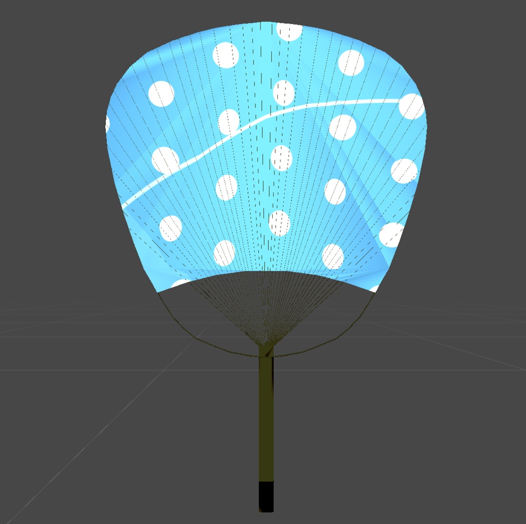 竹うちわ (fbx, unitypackage)