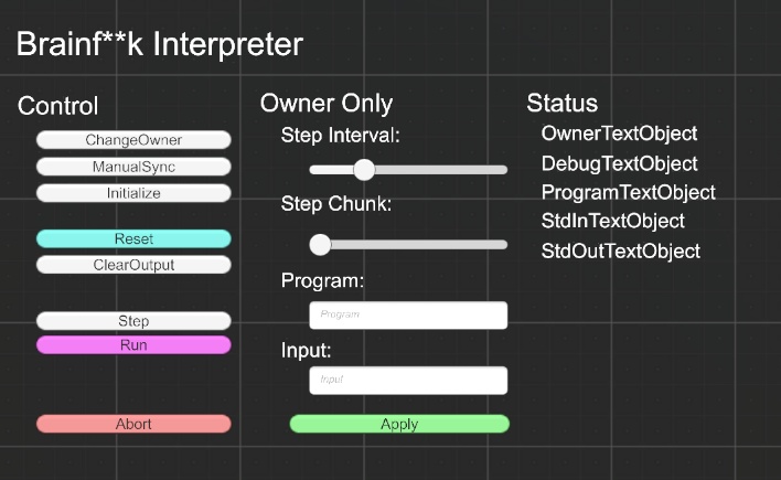 Udon Brainf**k Interpreter(unity package)