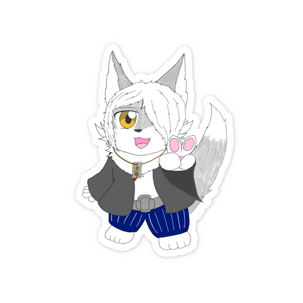 化模狐スマホステッカー(ロム)