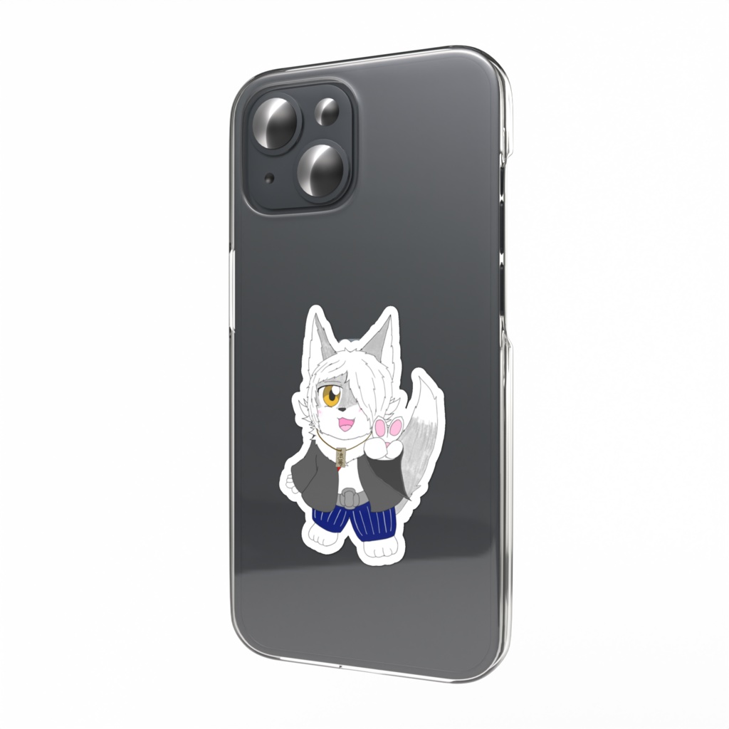 化模狐スマホステッカー（ロム）