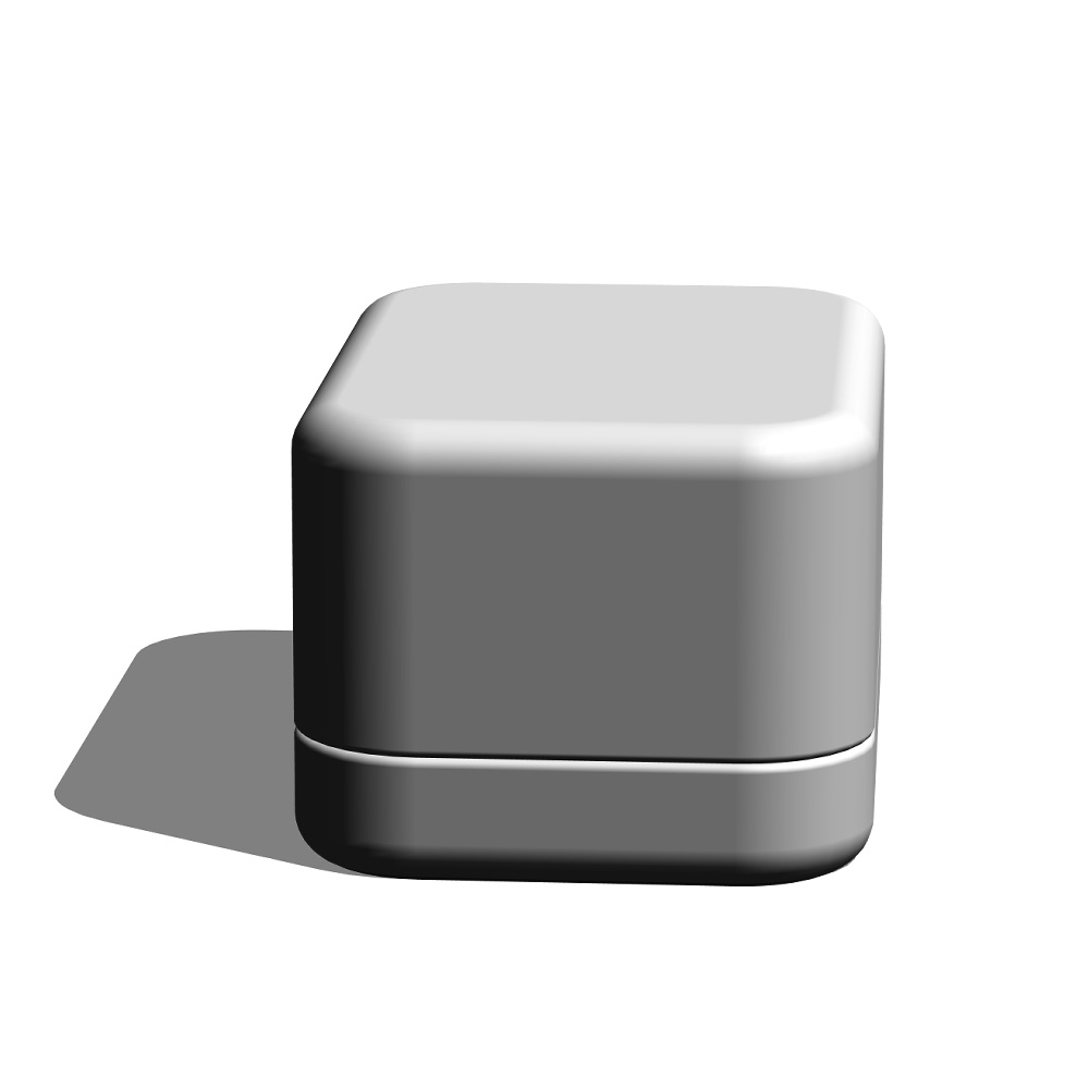 【3Dモデルデータ】リング1 : ケース付きペアリング(甲丸)【3D model, wedding ring and jewelry case】