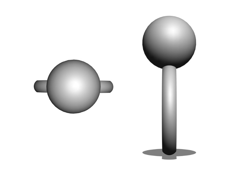 【3Dモデルデータ】真珠の指輪(お試し・無料)【3D Model free】