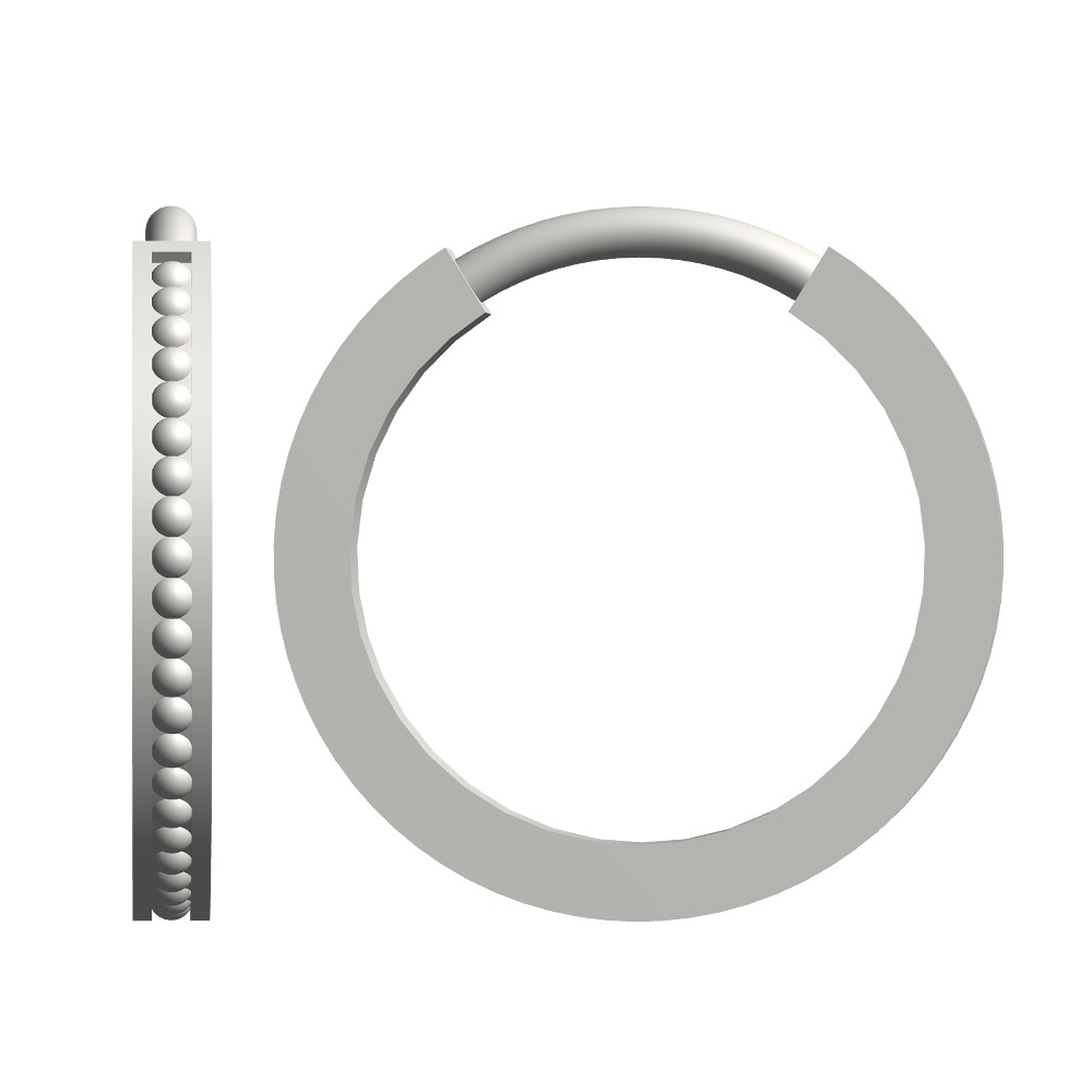 【3Dモデルデータ】ミル打ちリングとミル打ちのピアス【3DModel milgrainRing and pierced earrings】