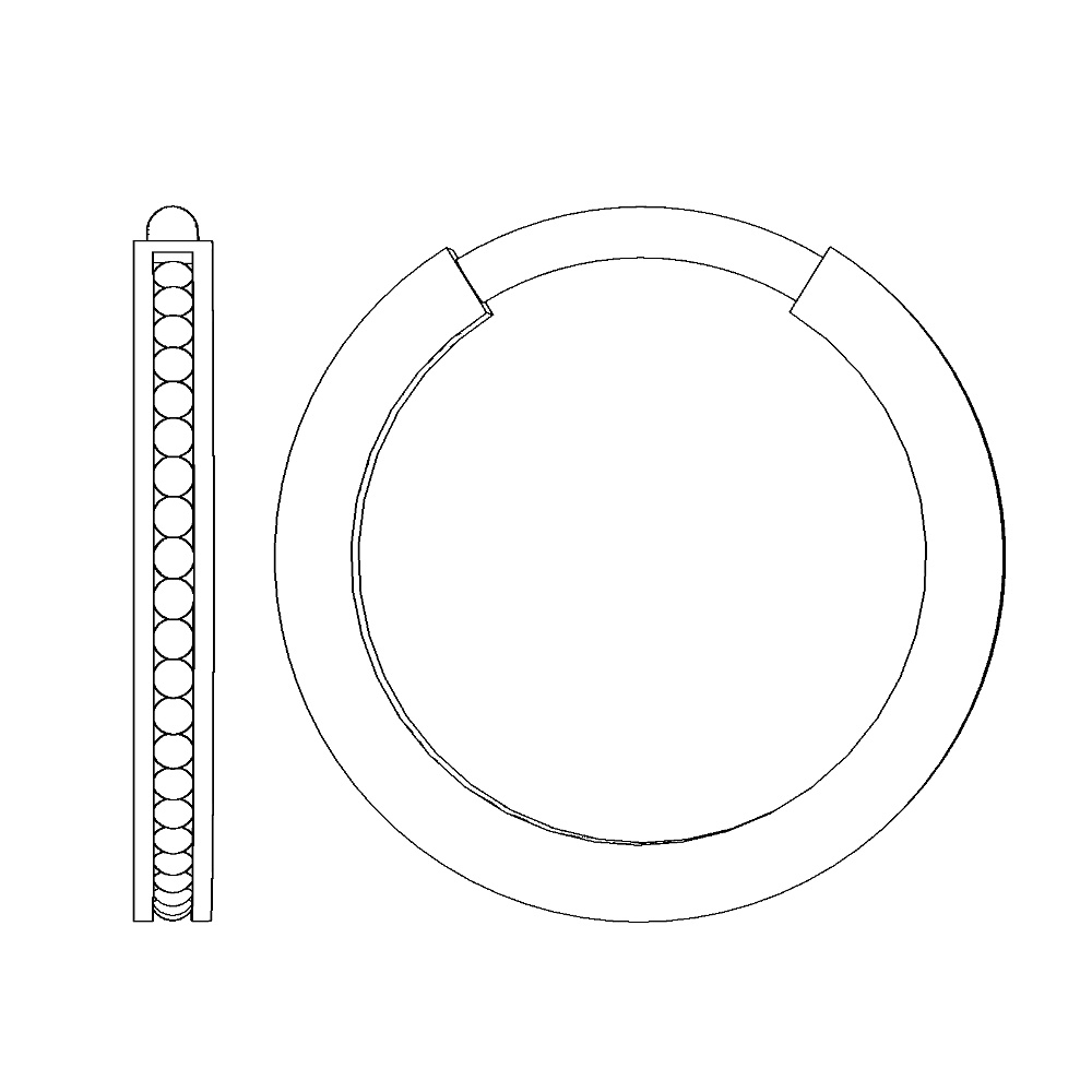 【3Dモデルデータ】ミル打ちリングとミル打ちのピアス【3DModel milgrainRing and pierced earrings】