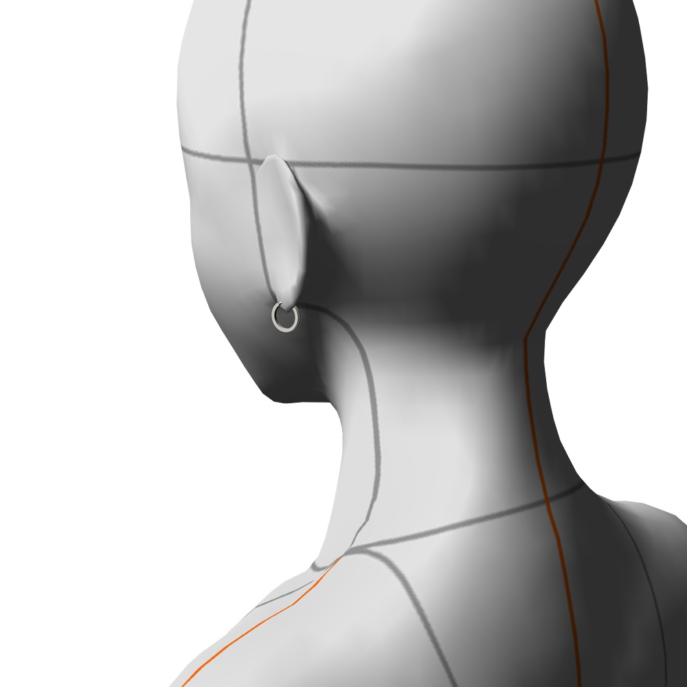 【3Dモデルデータ】ミル打ちリングとミル打ちのピアス【3DModel milgrainRing and pierced earrings】