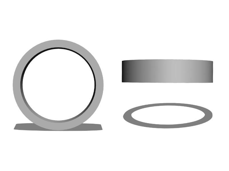 【3Dモデルデータ】ケース付きペアリング(平打ち・プリンセスカット)【3D model, wedding ring and jewelry case】