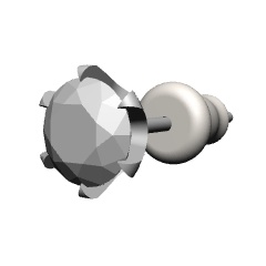 【3Dモデルデータ】石付きピアス【3D model・ Earrings with stones】