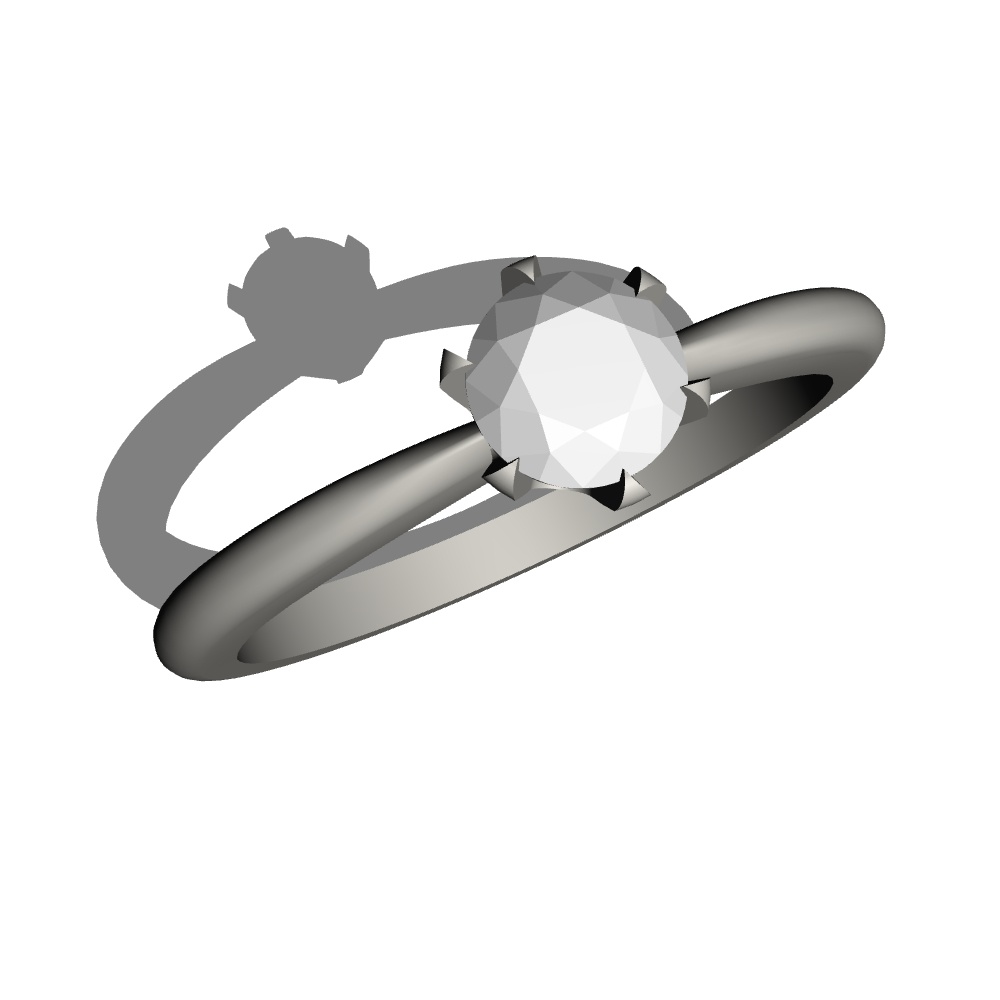 【3Dモデルデータ】ケース付きの婚約指輪【3D model engagement ring】