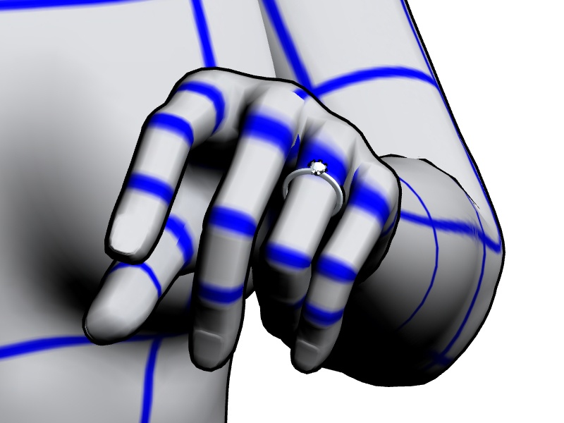【3Dモデルデータ】ケース付きの婚約指輪【3D model engagement ring】