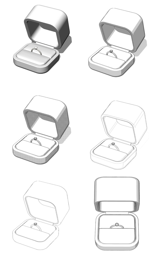 【3Dモデルデータ】ケース付きの婚約指輪【3D model engagement ring】