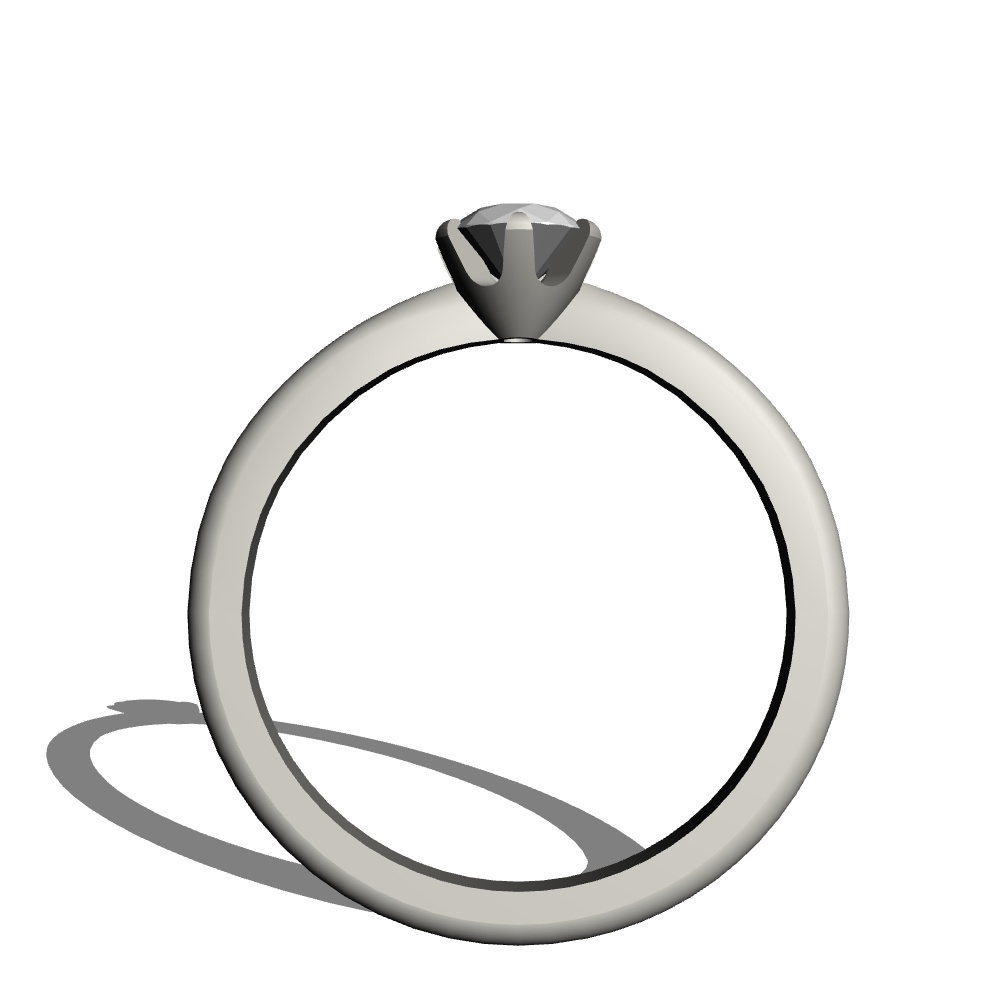 【3Dモデルデータ】ケース付きの婚約指輪【3D model engagement ring】