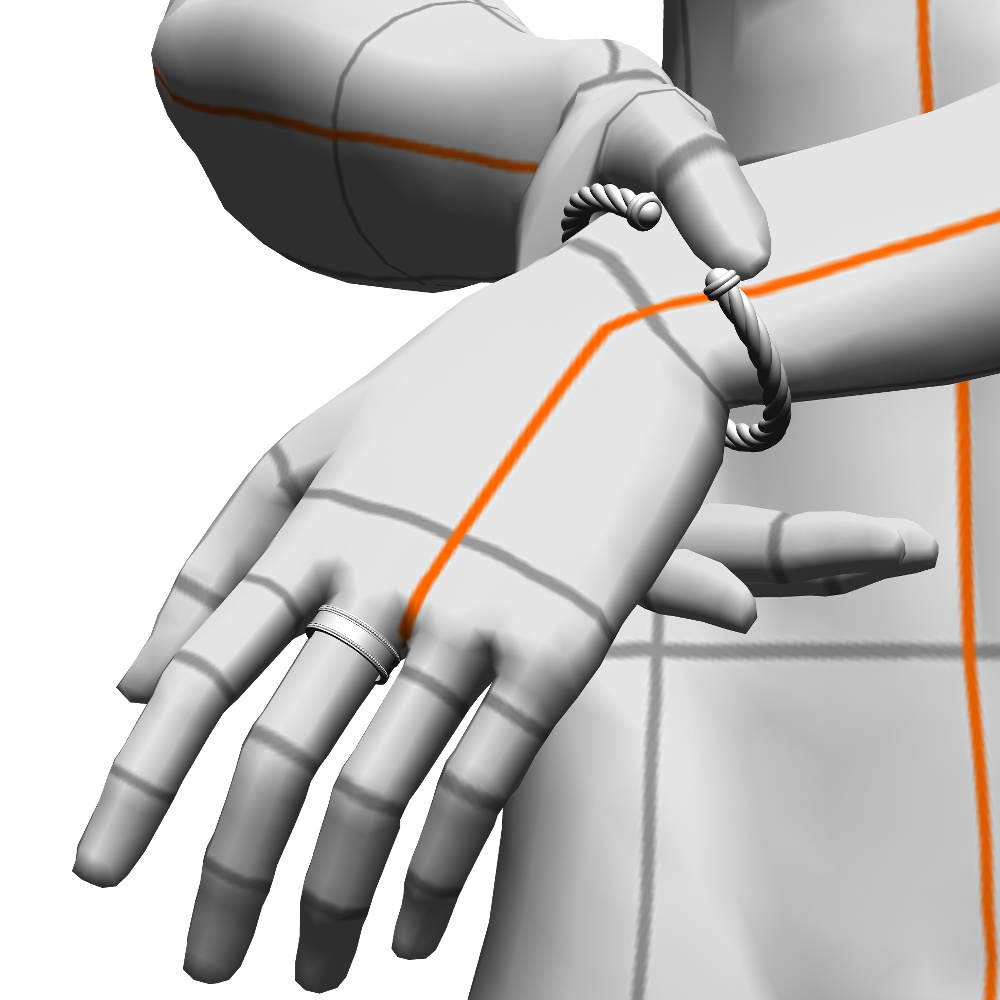 【3Dモデルデータ】ミルを打った幅の広い指輪【3DModel Ring】