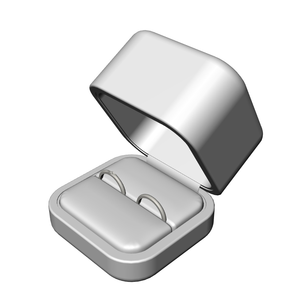 【3Dモデルデータ】ケース付きデザインリング【3DModel gem stone ring】