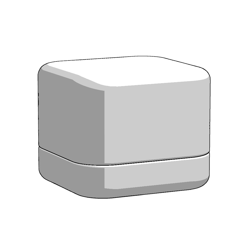 【3Dモデルデータ】ケース付きデザインリング【3DModel gem stone ring】